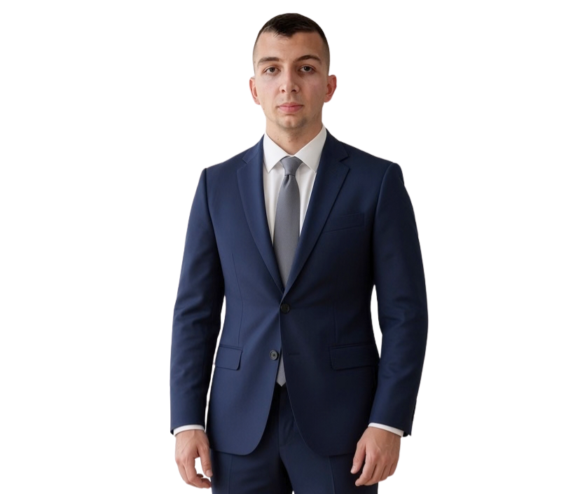 Obchodný partner Grow Accounting v tmavomodrom obleku